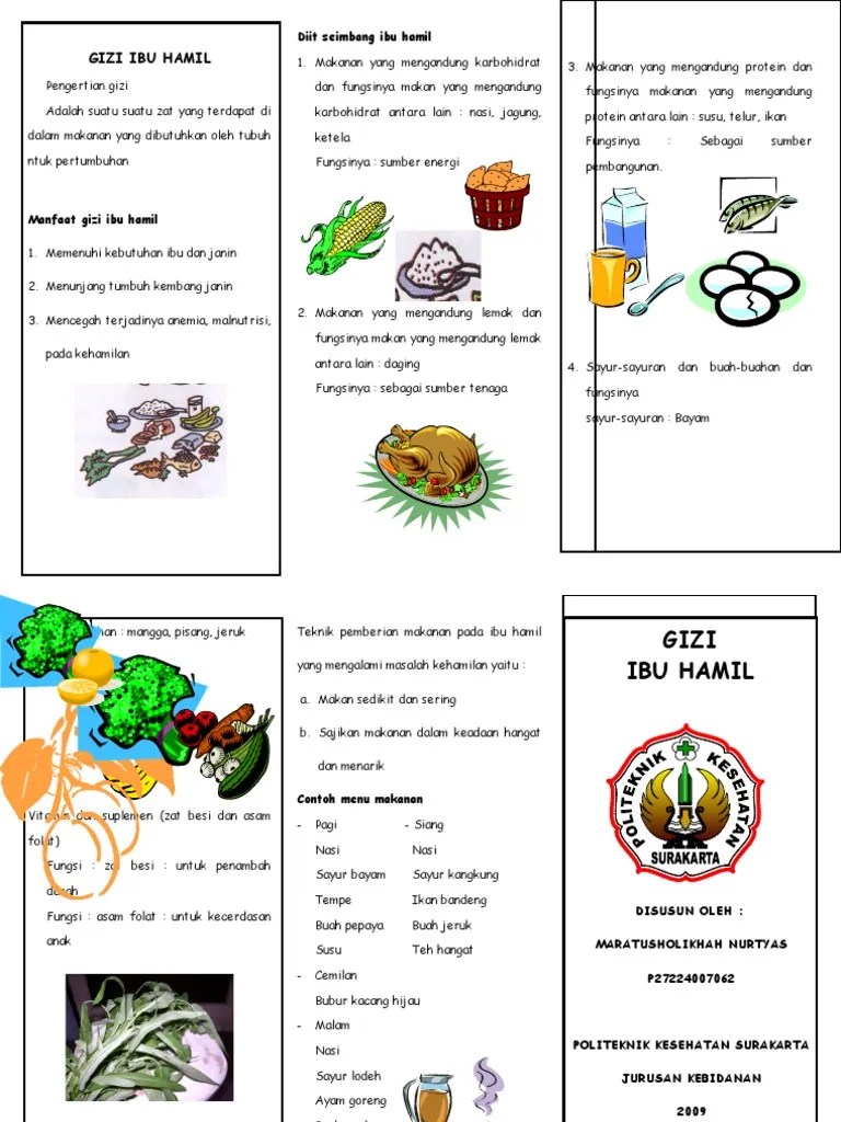 Leaflet Gizi Ibu Hamil | PDF