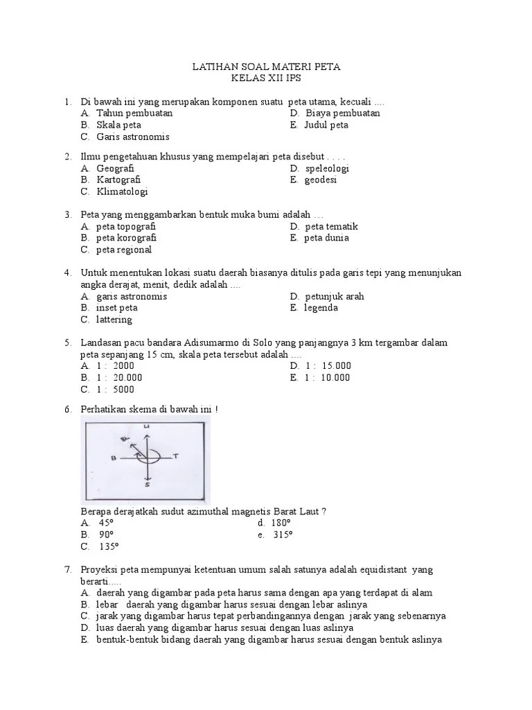 Soal Ulangan Geografi Tentang Peta
