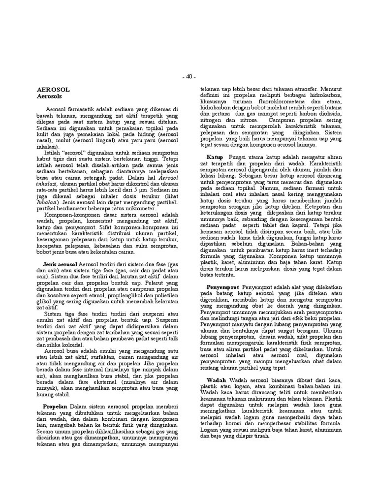 Sediaan Umum Untuk FI V | PDF