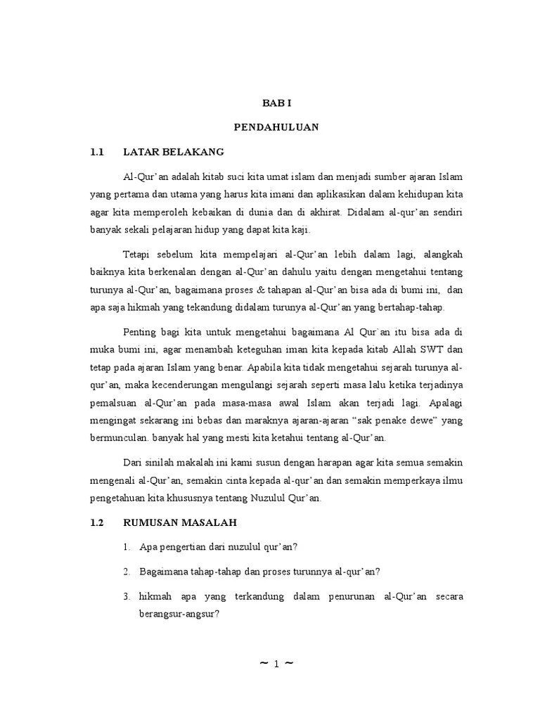 Makalah Turunnya Al-Quran | PDF