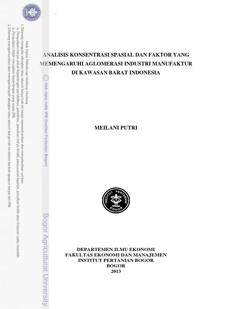 Analisis Konsentrasi Spasil Dan Aglomerasi | PDF