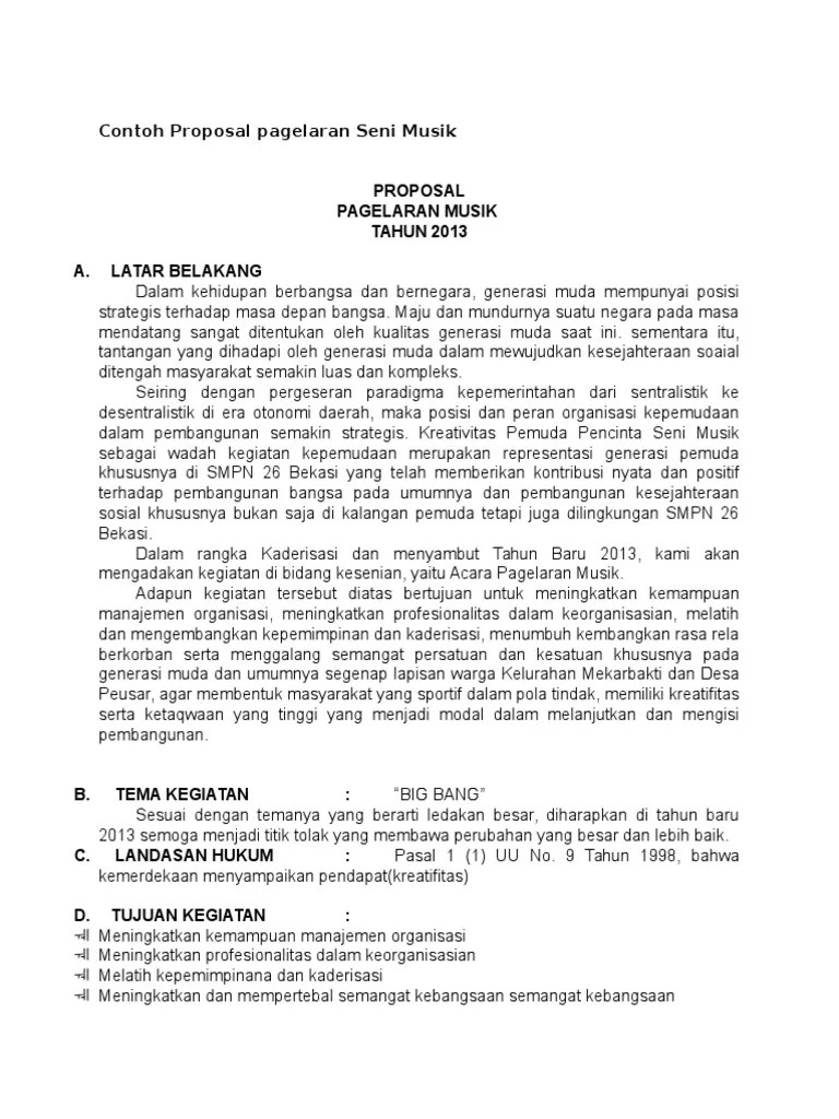 Contoh Proposal Seni Pertunjukan – Ilustrasi