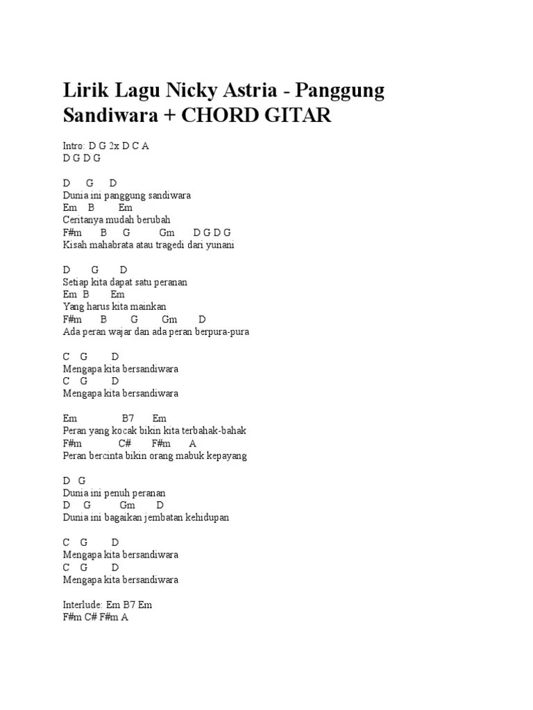 Lirik Lagu Nicky Astria | PDF