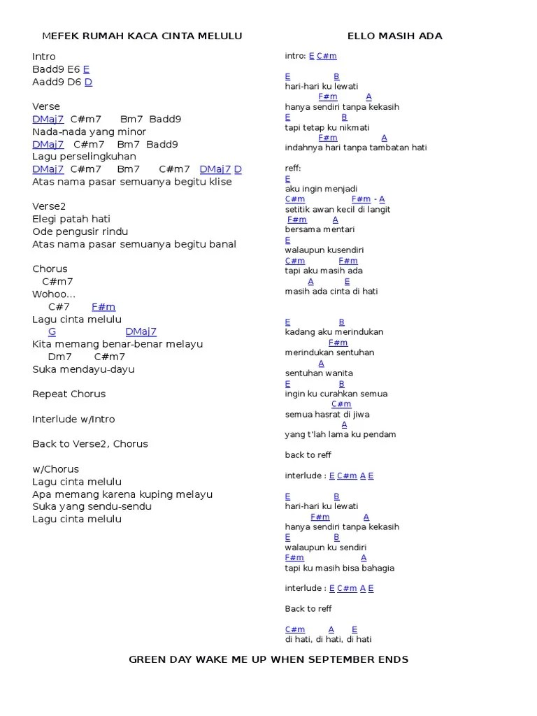 Chord Berlari Tanpa Kaki – Belajar