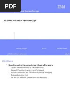 Advanced Debugging in ABAP | PDF | System Software | Information Technology  Management