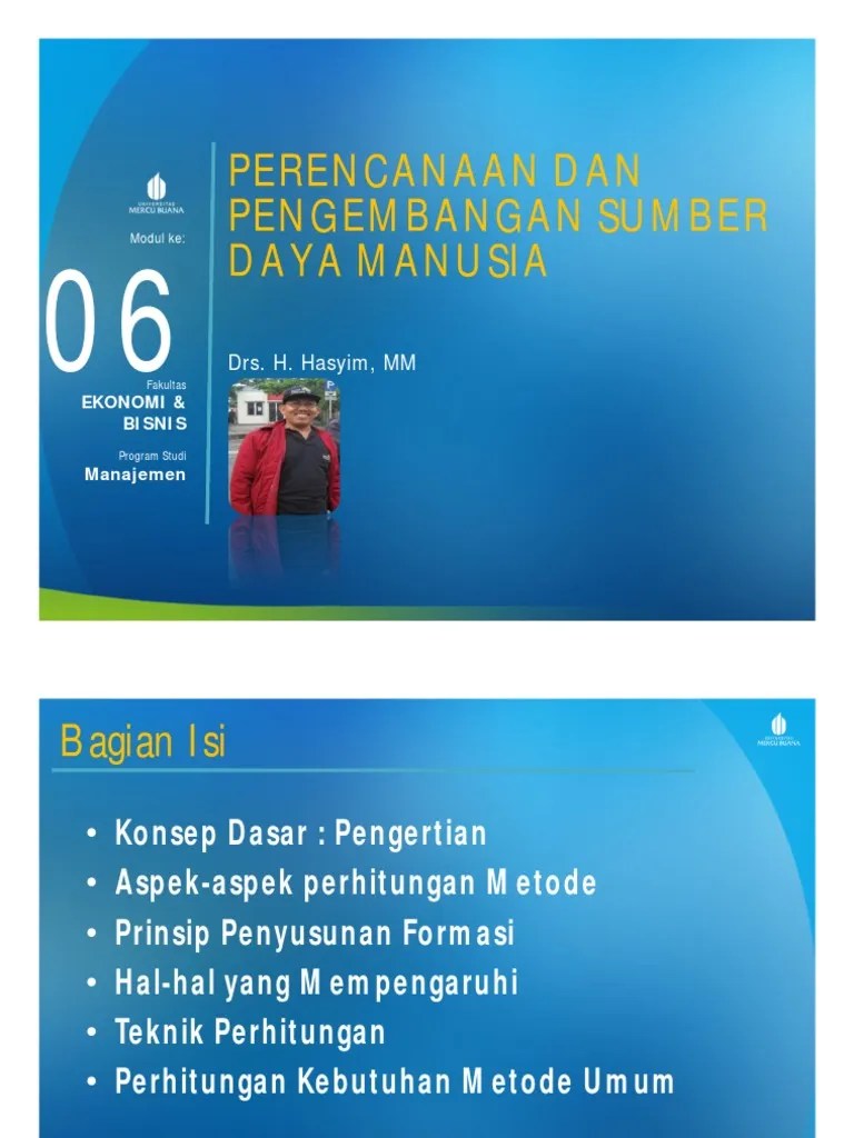 Perencanaan Dan Pengembangan SDM (TM6) | PDF