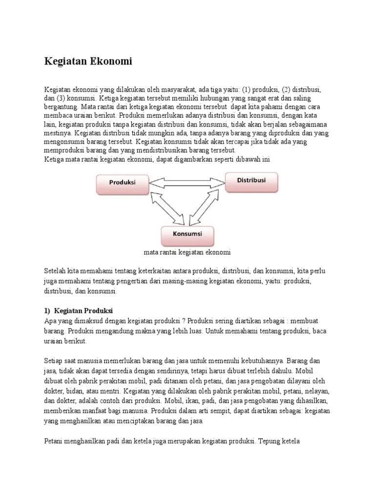 Kegiatan Ekonomi Ips | PDF