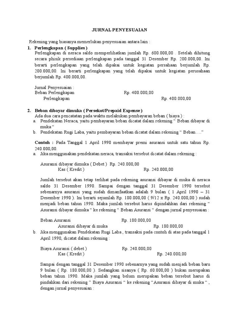 Jurnal Penyesuaian | PDF