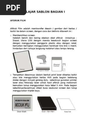 Belajar Sablon Bagian 2 | PDF