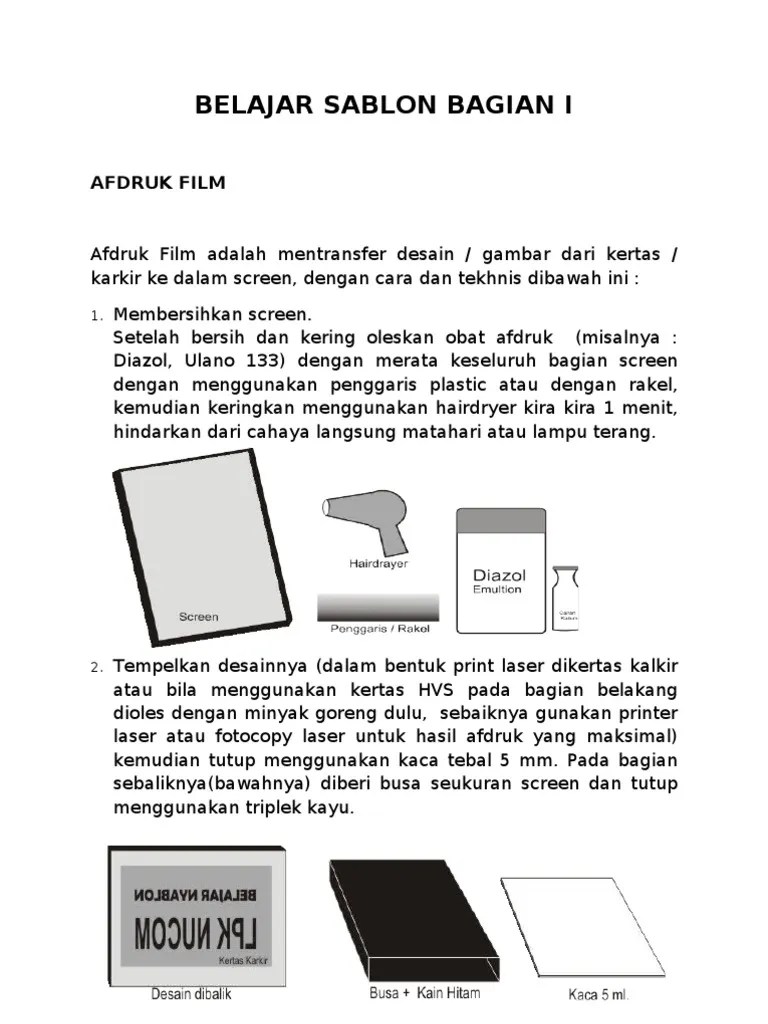 Belajar Sablon Bagian 2 | PDF