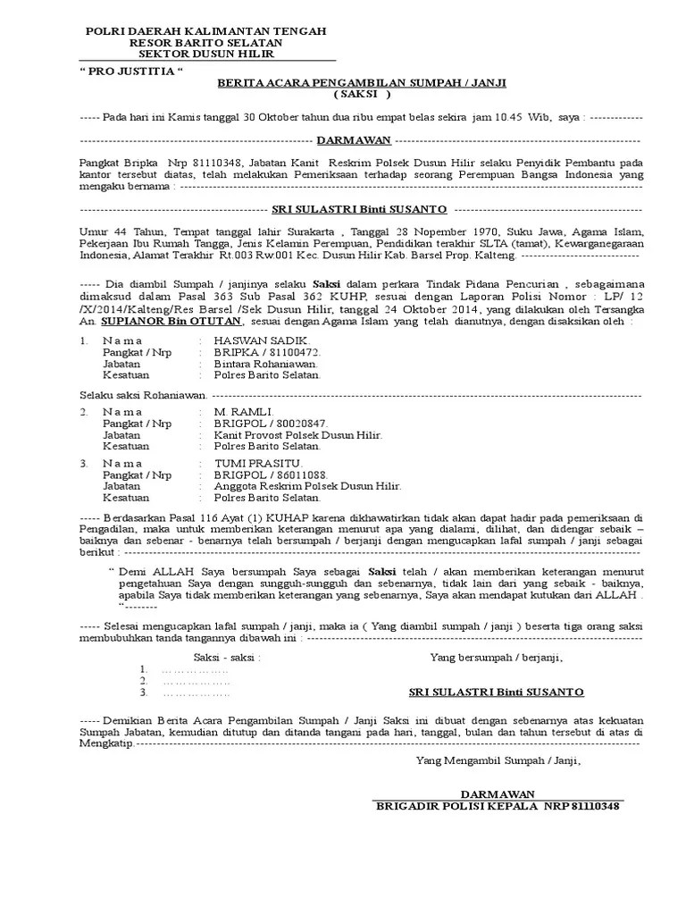 Ba Sumpah Saksi 363 Tri | PDF