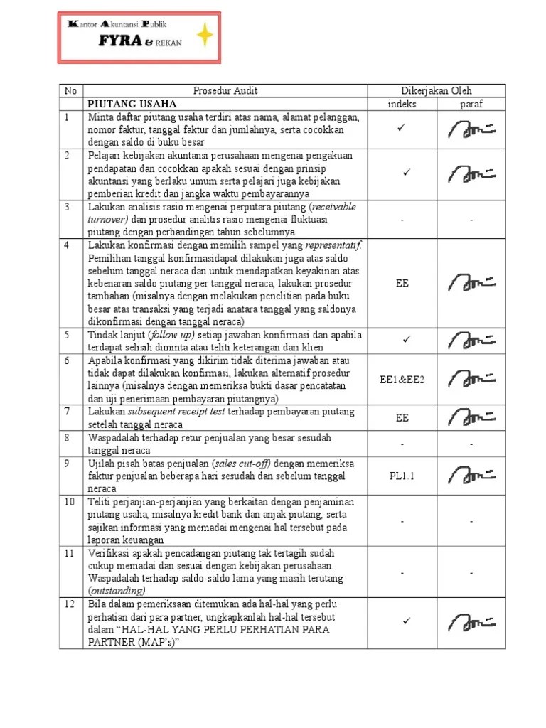 Audit Sukrisno Agus Siklus Penjualan | PDF