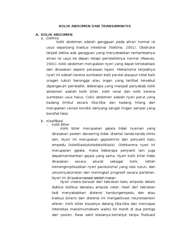 Kolik Abdomen Dan Transaminitis | PDF