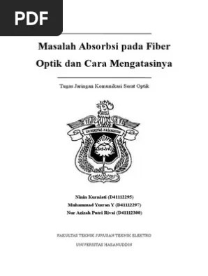 Masalah Absorbsi Pada Fiber Optik Dan Cara Mengatasinya | PDF