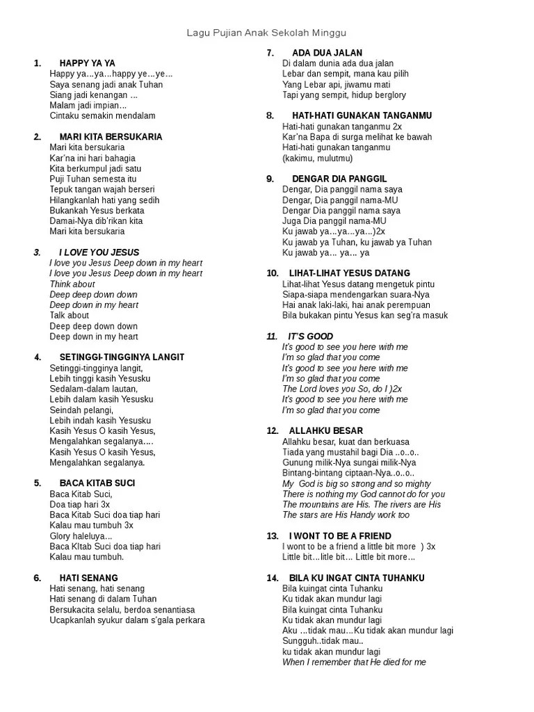Chord Lagu Anak Sekolah Minggu Dengar Dengaran