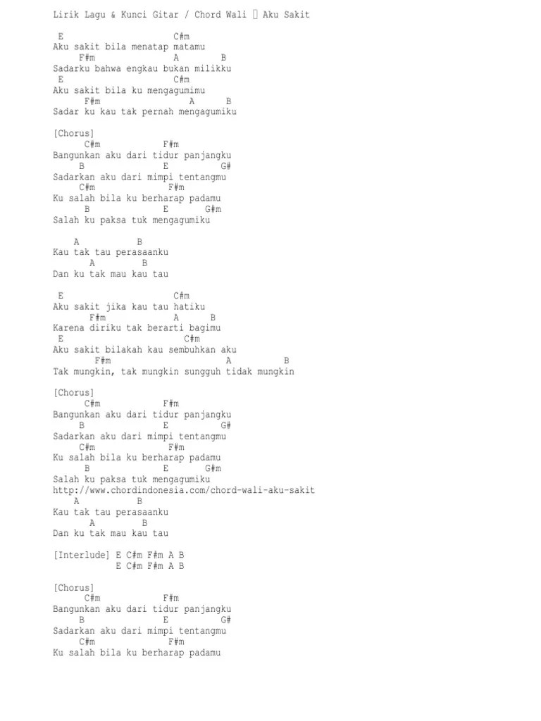 Wali - Aku Sakit | PDF