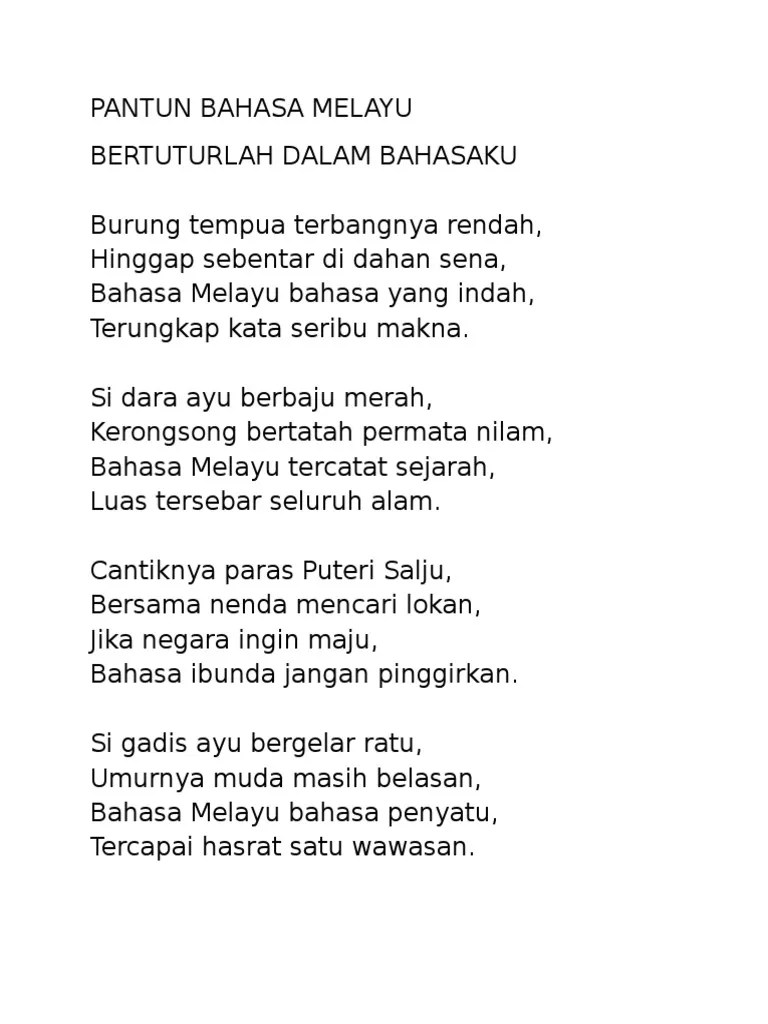 Pantun Bahasa Melayu | PDF