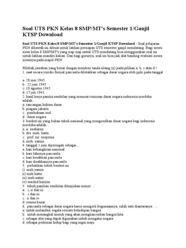 Pkn Kelas 8 Bab 2 - key