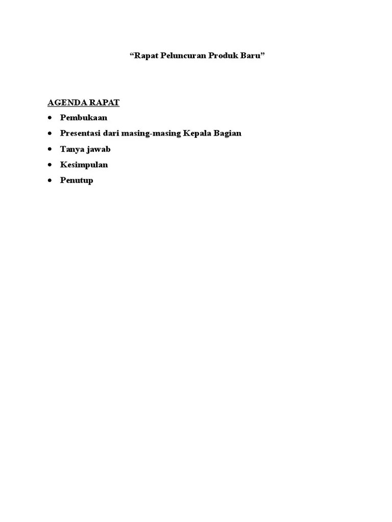 Rapat Peluncuran Produk Baru2 | PDF