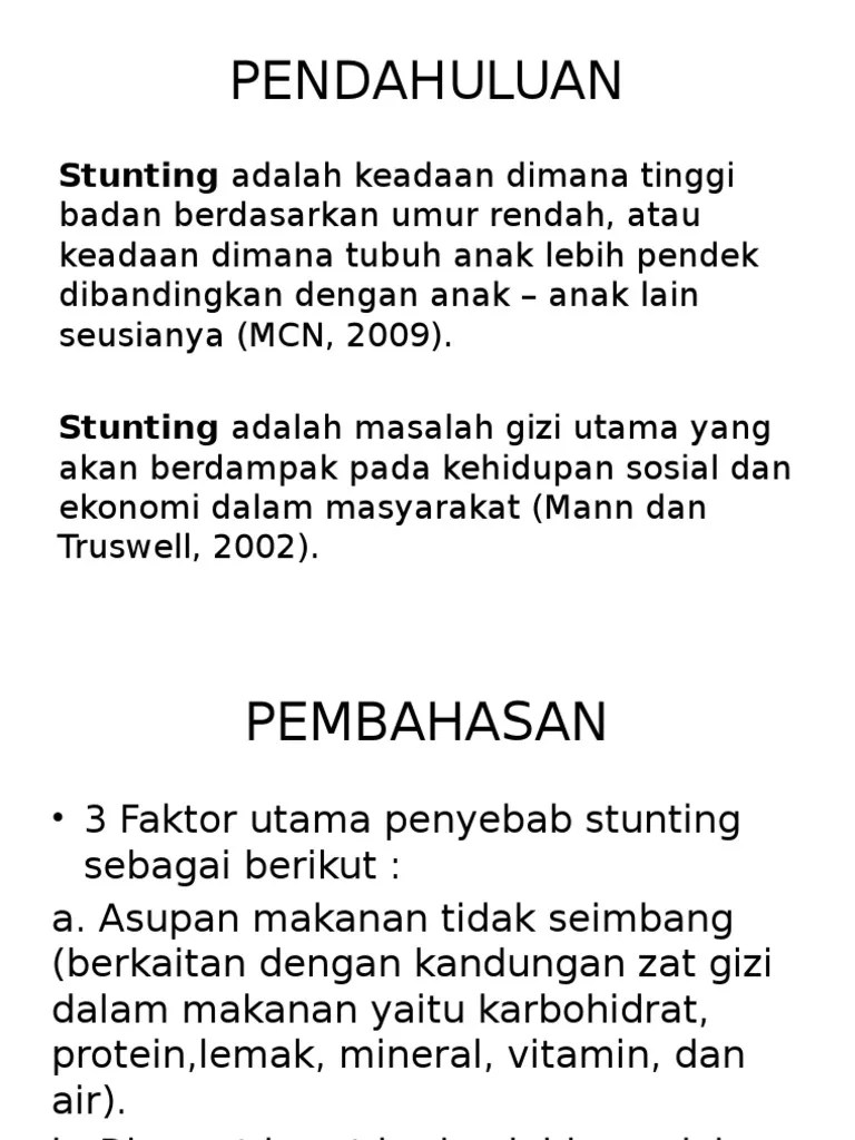 Power Point Stunting Kelompok 1 | PDF