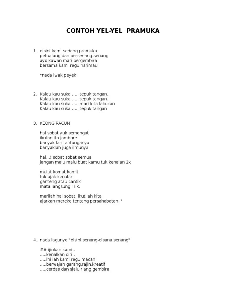 Contoh Yel Pramuka | PDF