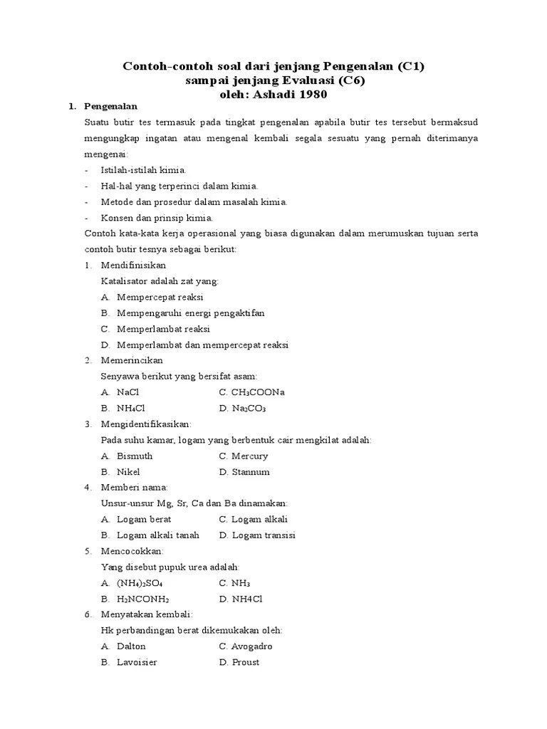 Contoh Soal C1-C6 | PDF