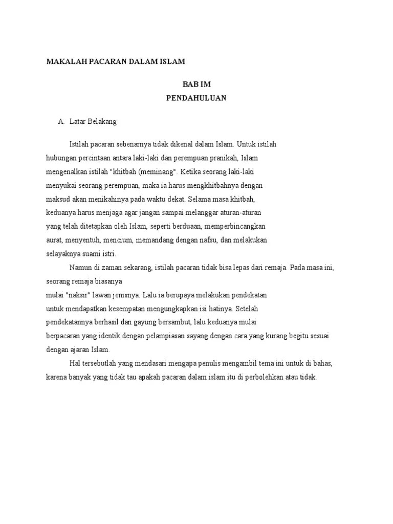 Makalah Pacaran Dalam Islam | PDF