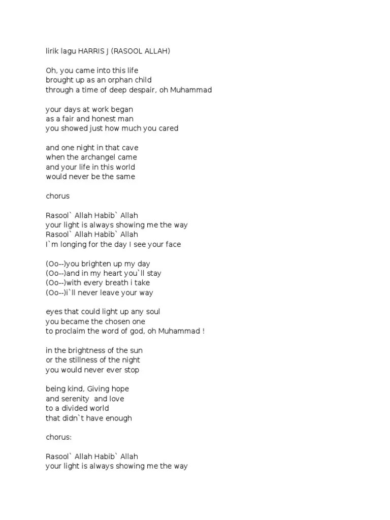 Lirik Lagu Harris J You Are My Hero Dan Terjemahannya