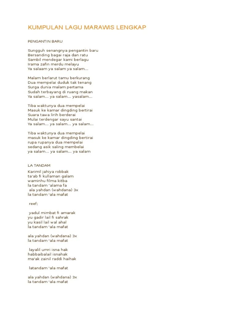 Kumpulan Lagu Marawis Lengkap | PDF