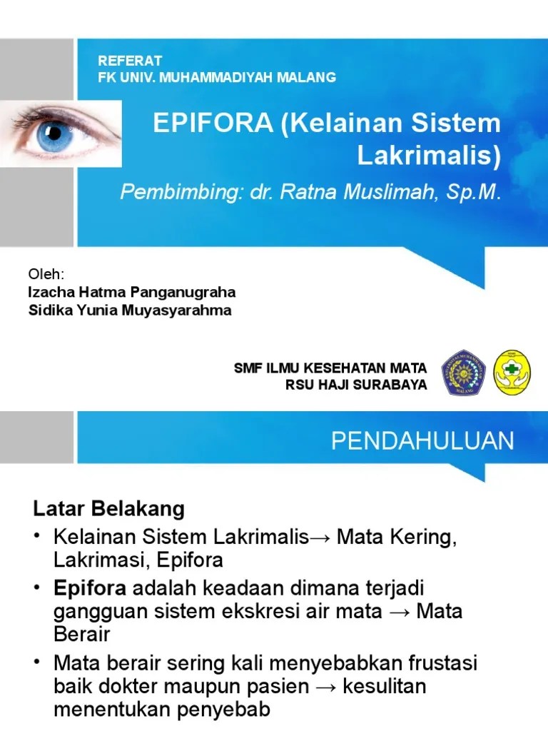 Referat Mata Epifora | PDF