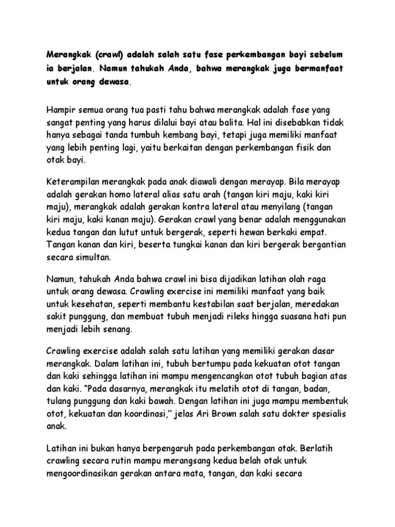 Crawling Exercise | PDF