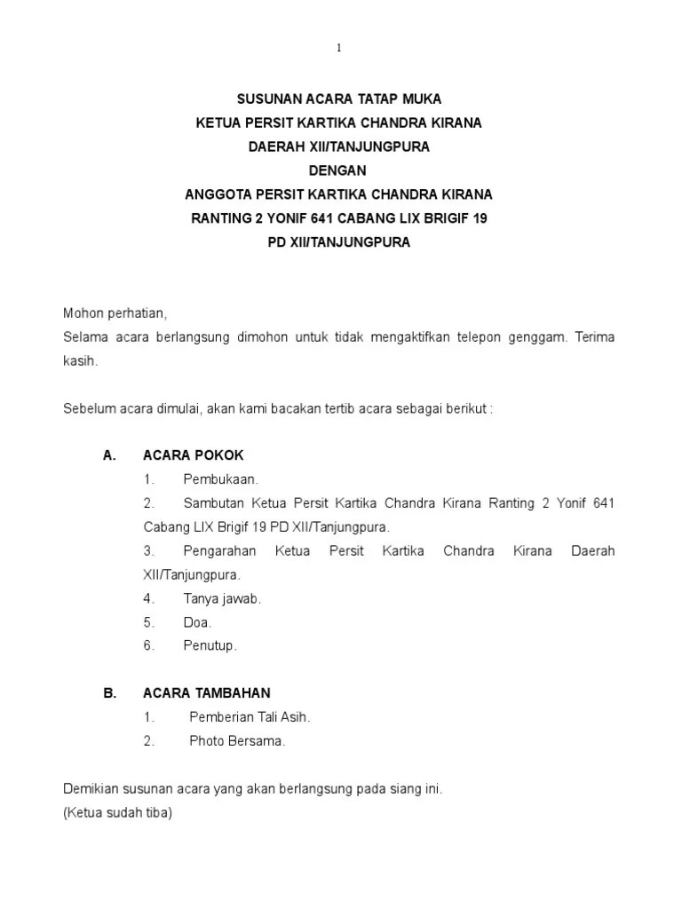 Susunan Acara Persit | PDF