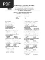 Soal Ulangan Bahasa Bali Kelas 1 Semester I SD | PDF
