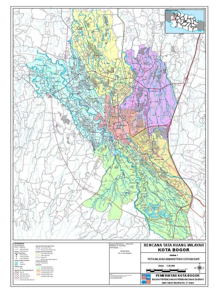 Peta Wilayah Administrasi Kota Bogor | PDF