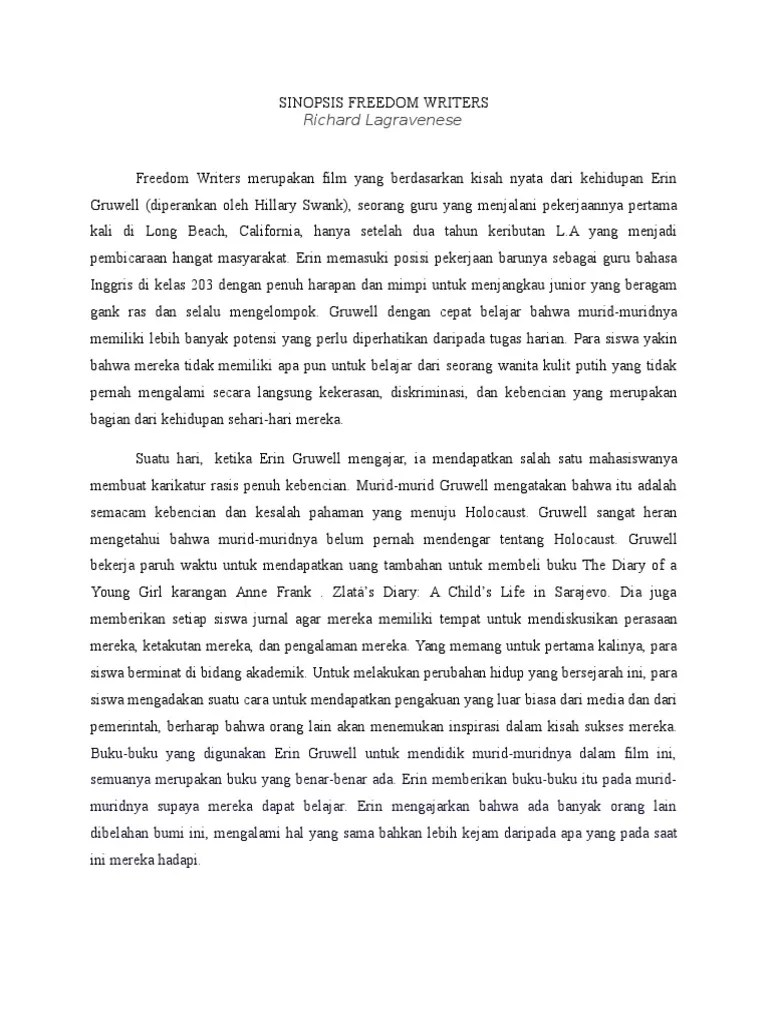 Sinopsis Freedom Writers