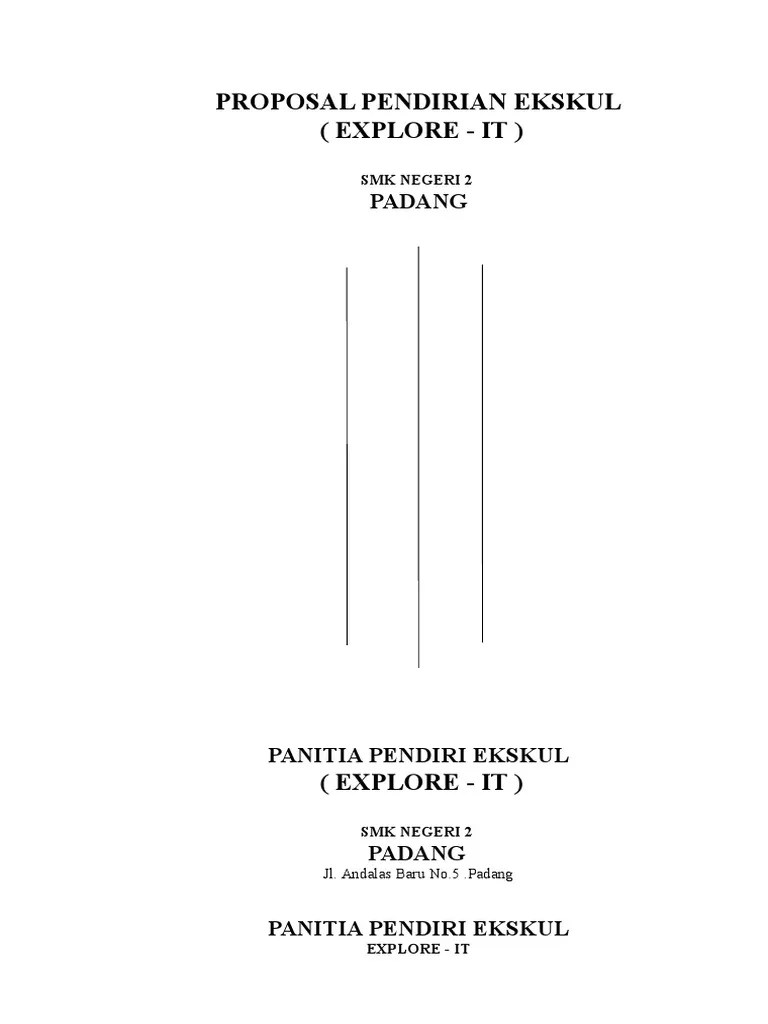 Contoh Proposal Pendirian Ekskul (IT SMK 2 Padang) | PDF