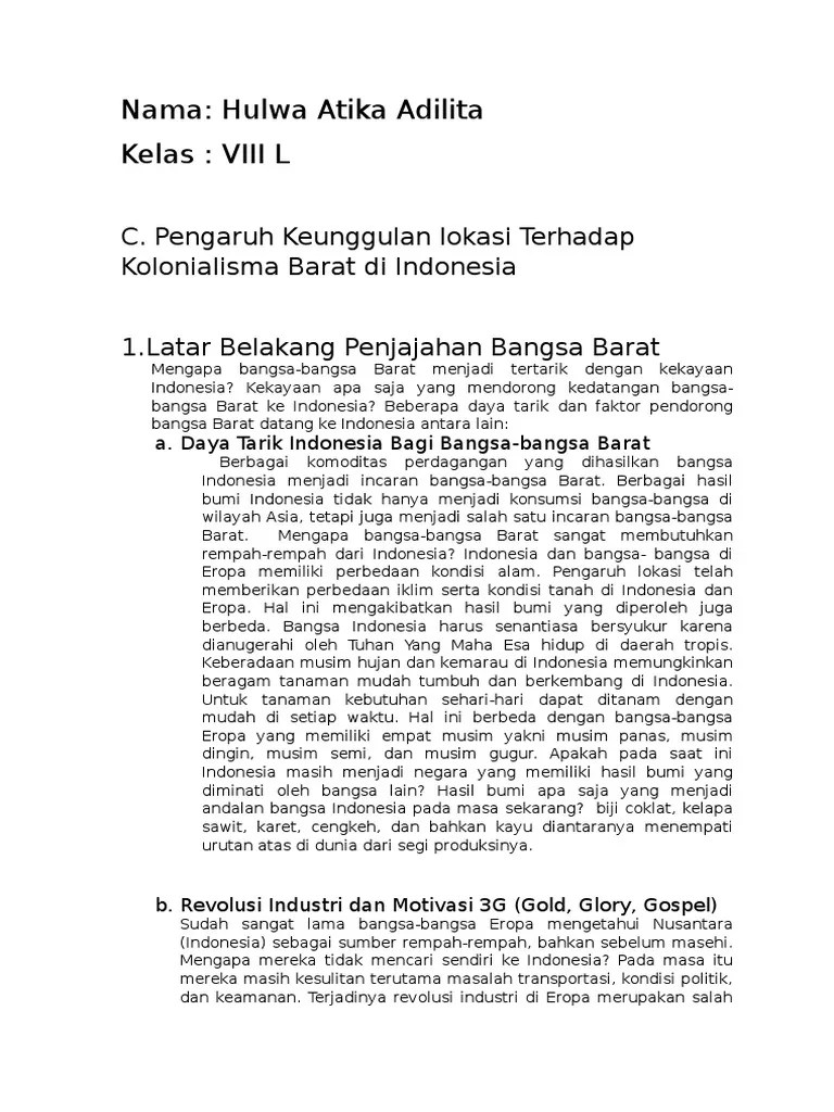 Latar Belakang Penjajahan Bangsa Barat | PDF