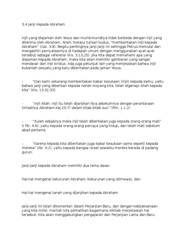 Janji Tuhan Kepada Abraham | PDF