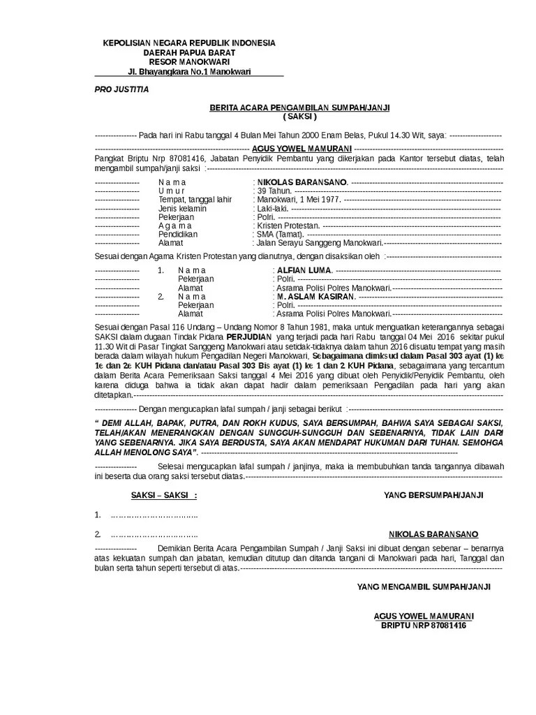 Ba Sumpah Protestan | PDF