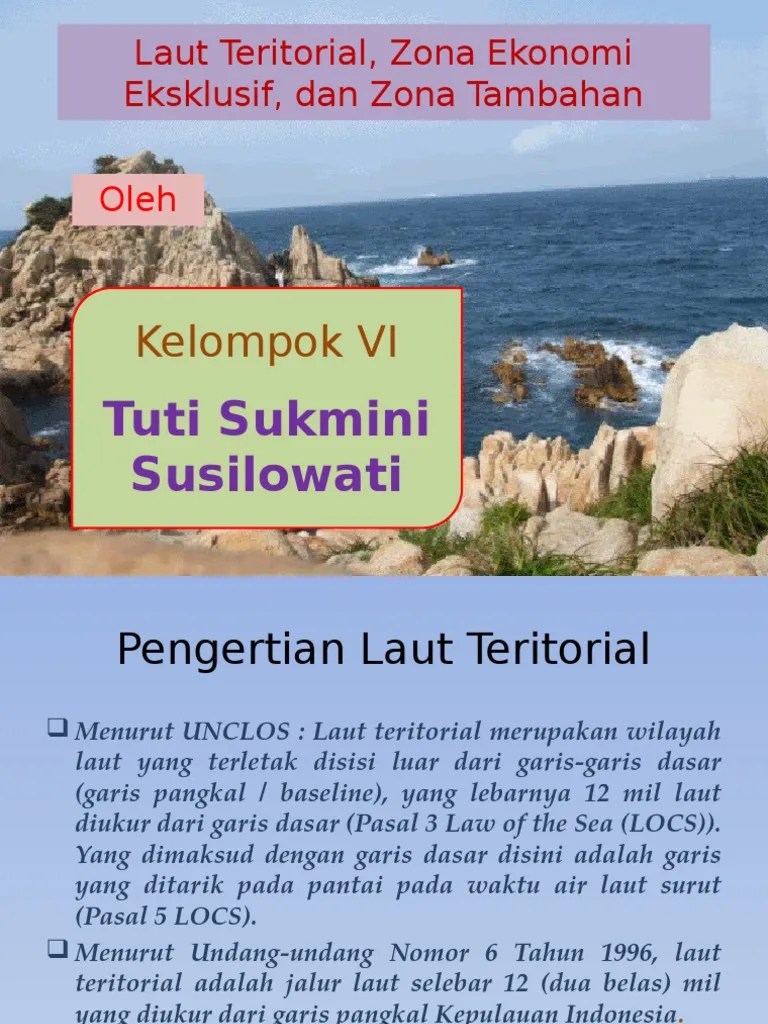 Laut Teritorial, Zona Ekonomi Eksklusif, Dan Zona Tambahan | PDF