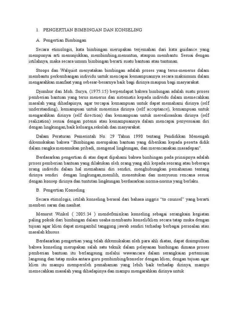 Makalah Tentang Bimbingan Konseling | PDF