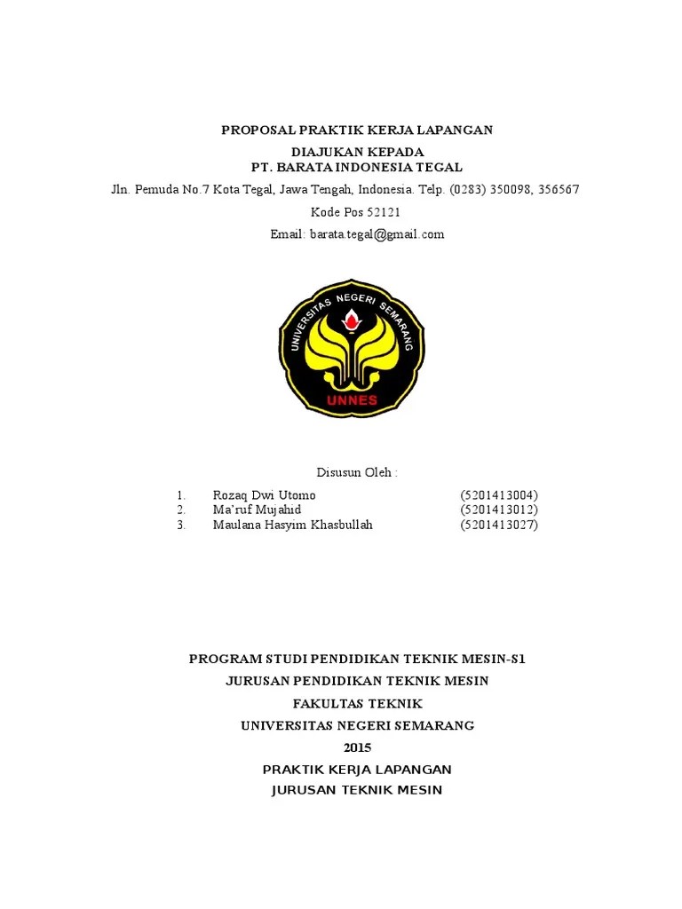 Proposal PKL UNNES | PDF