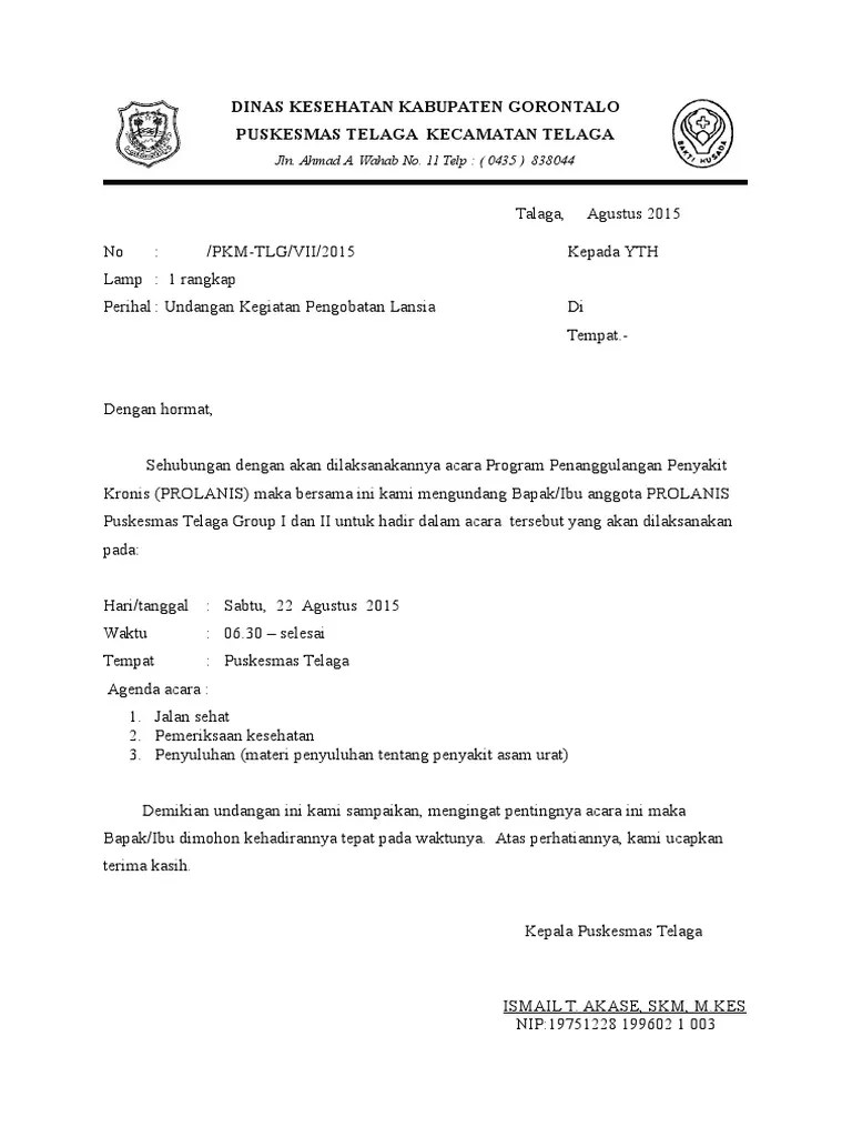 Undangan Prolanis | PDF