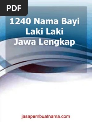 1240 Nama Bayi Laki Laki Jawa Lengkap | PDF