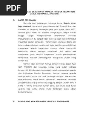 Sejarah Singkat PP - Darul Hidayah | PDF