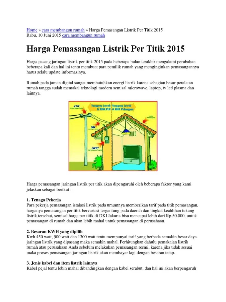 Artikel: Harga Instalasi Listrik Rumah Per Titik| HBS Blog | Hakana Borneo  Sejahtera