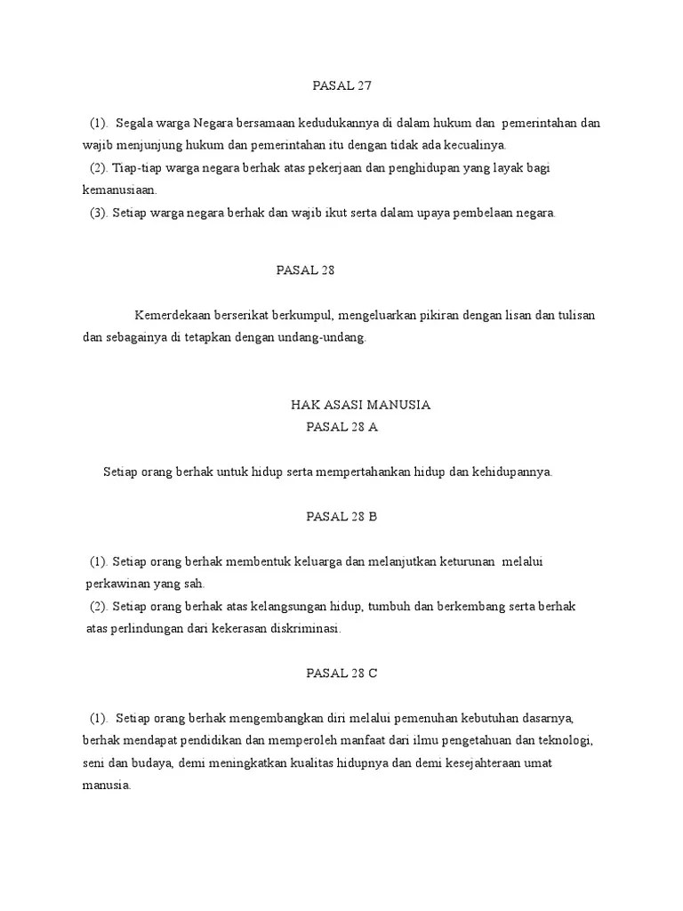 Pasal 27 - 30 | PDF
