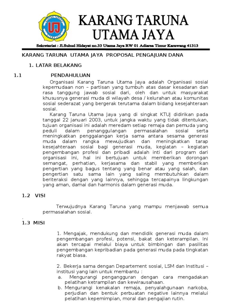 Contoh Proposal Pengajuan Dana Pembuatan Seragam - Berbagi Contoh Proposal