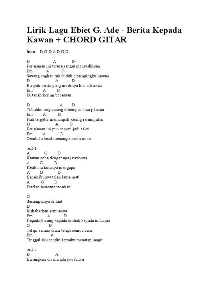 Chord Berita Untuk Kawan