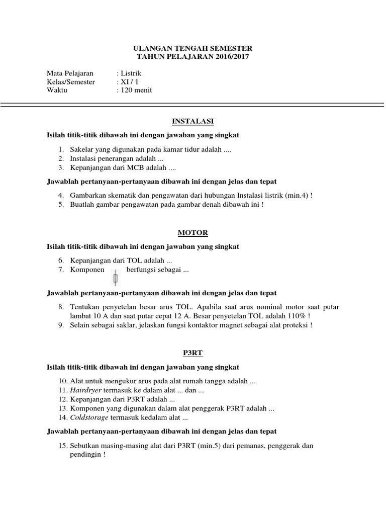 Ulangan Tengah Semester | PDF